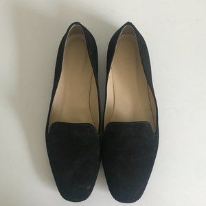 J. Crew Black Suede Slip-On Loafers